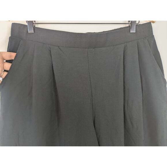 NWT Garnet Hill Black Tencel Wide Leg Knit Trousers - Picture 4 of 7